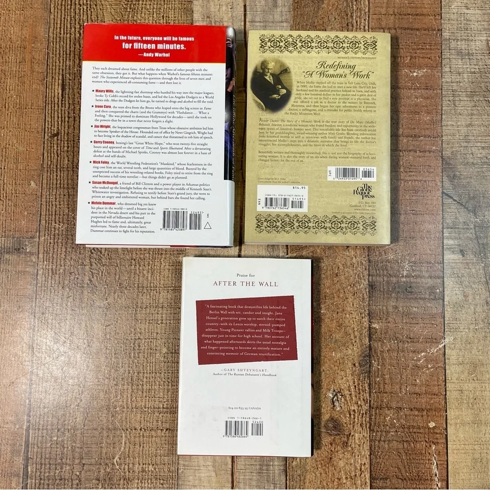 Nonfiction History Biography Book Bundle After The Wall Pioneer Doctor